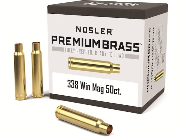 Nosler Custom Brass 338 Winchester Magnum Box of 50 For Sale
