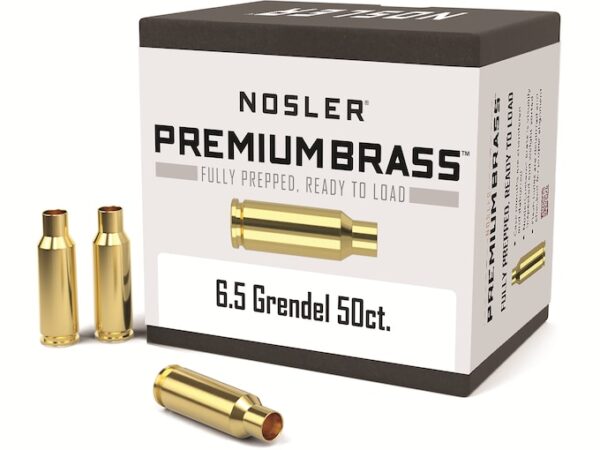 Nosler Custom Brass 6.5 Grendel Box of 50 For Sale