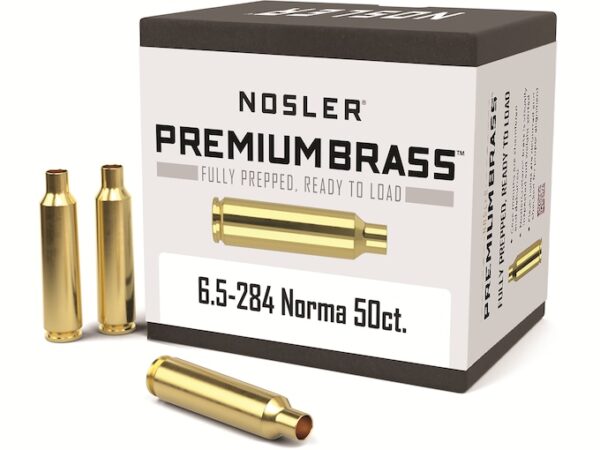 Nosler Custom Brass 6.5mm-284 Norma Box of 50 For Sale