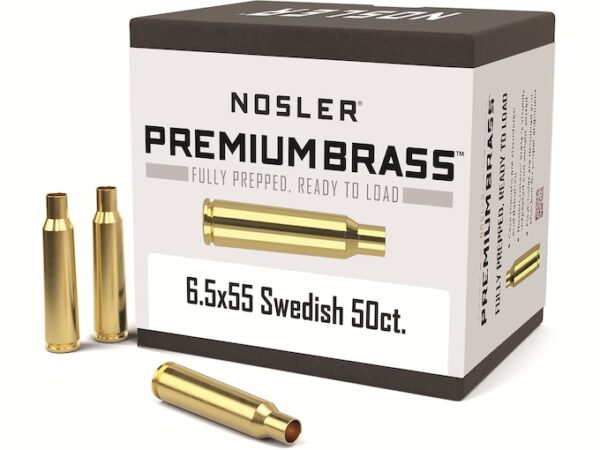 Nosler Custom Brass 6.5x55mm Swedish Mauser Box of 50 For Sale