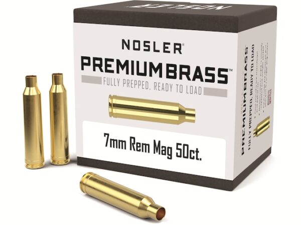 Nosler Custom Brass 7mm Remington Magnum Box of 50 For Sale