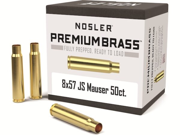 Nosler Custom Brass 8x57mm JS (8mm Mauser) Box of 50 For Sale