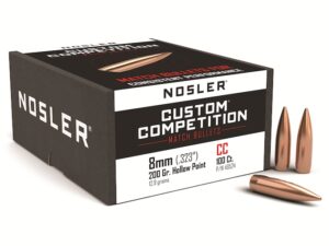 Nosler Custom Competition Bullets 8mm (323 Diameter) 200 Grain Hollow Point Boat Tail For Sale