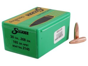 Sierra GameKing Bullets 30 Caliber (308 Diameter) 165 Grain Hollow Point Boat Tail Box of 100 For Sale