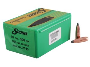 Sierra GameKing Bullets 30 Caliber (308 Diameter) 165 Grain Spitzer Boat Tail Box of 100 For Sale