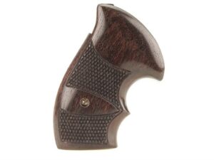 Smith & Wesson Factory Grips with Finger Grooves S&W N-Frame Round Butt Checkered Rosewood For Sale