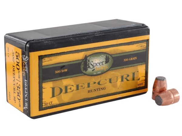 Speer DeepCurl Bullets 50 Caliber (500 Diameter) 350 Grain Bonded Jacketed Soft Point Box of 50 For Sale