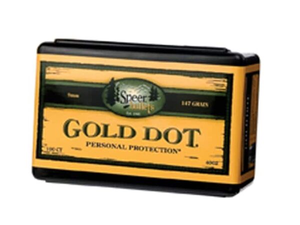 Speer Gold Dot Bullets 9mm (355 Diameter) 124 Grain Bonded Jacketed Hollow Point Box of 100 For Sale