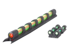 TRUGLO Gobble Dot Turkey Sight Set Universal Fits Shotgun with Vent Rib Fiber Optic Dual Color Red/Green Front