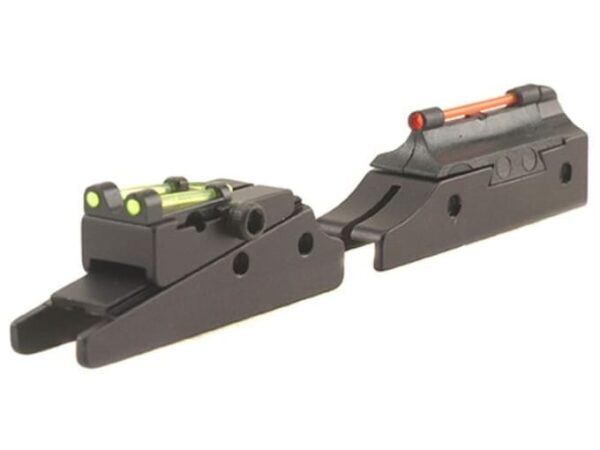 TRUGLO Pro-Series Magnum Gobble Dot Sight Set Fits Remington Shotgun with 1/4" Vent Rib Steel Fiber Optic Red Front