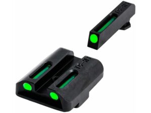 TRUGLO TFO Sight Set 1911 Government 45ACP Novak Cut Steel Tritium Fiber Optic Green For Sale