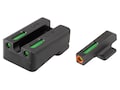 TRUGLO TFX Pro Sight Set 1911 Kimber Cut Tritium / Fiber Optic Green with Orange Front Dot Outline For Sale