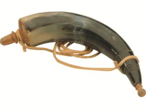 Traditions Authentic Powder Horn with Leather Sling For Sale