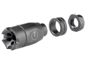 Ultradyne Athena Linear Compensator Muzzle Brake with Timing Nut 5.56mm 1/2"-28 Thread Stainless Steel Nitride For Sale