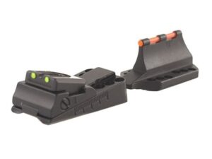 Williams Fire Sight Set Universal Vent Rib "Slugger" Shotgun Aluminum Black Fiber Optic Green For Sale