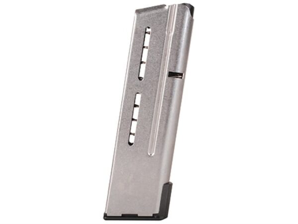 Wilson Combat Elite Tactical Magazine ETM with Low Profile Steel Base Pad 1911 Officer 9mm Luger 10-Round Stainless Steel For Sale