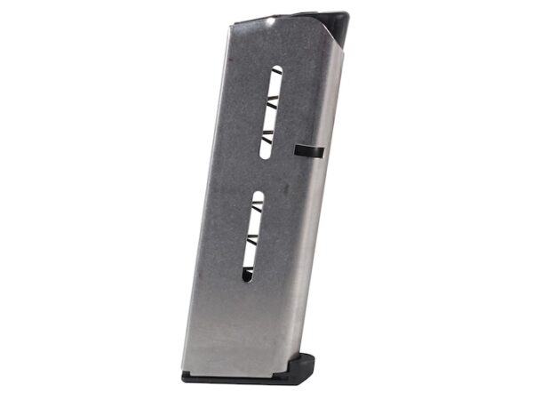 Wilson Combat Magazine 47 Series with Low Profile Steel Base Pad 1911 Officer 45 ACP 7-Round Stainless Steel For Sale