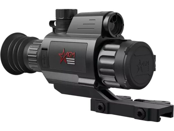 AGM Varmint Thermal Imaging Rifle Scope 2.2x Adjustable Objective Focus 384×288 Resolution With Laser Rangefinder Matte For Sale