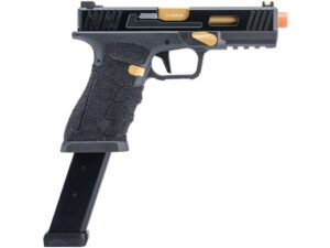 APS 20th Anniversary Bumblebee XX Airsoft Pistol 6mm BB CO2 Powered Semi-Automatic Black Gold For Sale