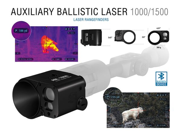 ATN Auxiliary Ballistic Laser ABL Smart Rangefinder 1500 with Bluetooth For Sale