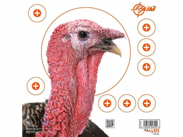 Allen EZ-Aim 12″ Paper Four Color Turkey Patterning Target Pack of 6 For Sale