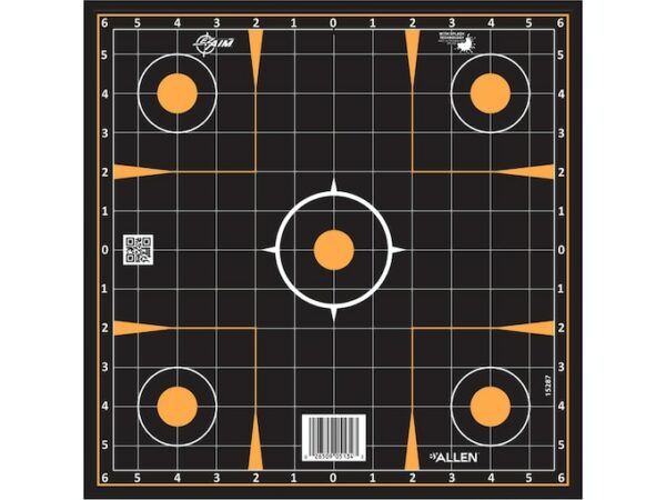 Allen EZ-Aim Adhesive Splash Reactive Sight-In Target 12″x12″ Pack of 10 For Sale
