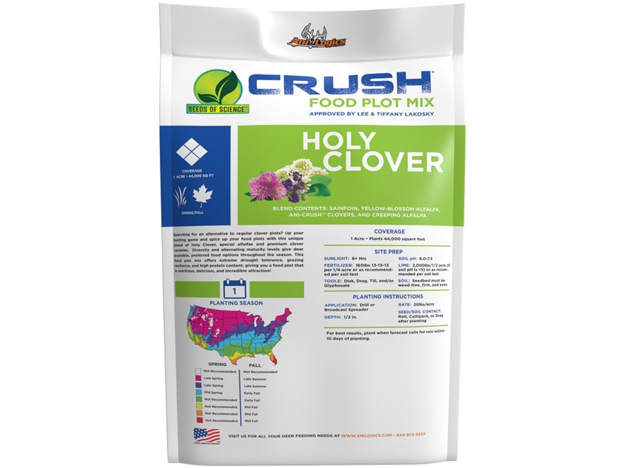 Anilogics Crush Holy Clover Blend Food Plot Seed 20 lb For Sale