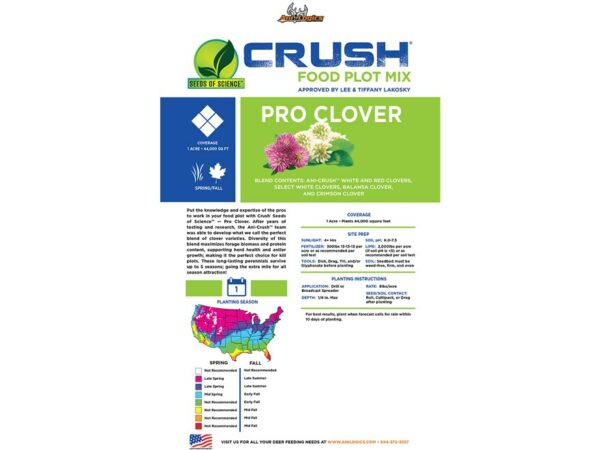 Anilogics Crush Pro Clover Blend Food Plot Seed For Sale