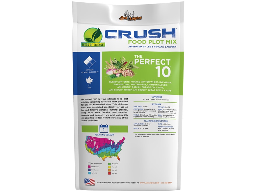 Anilogics Crush The Perfect 10 Blend Food Plot Seed For Sale