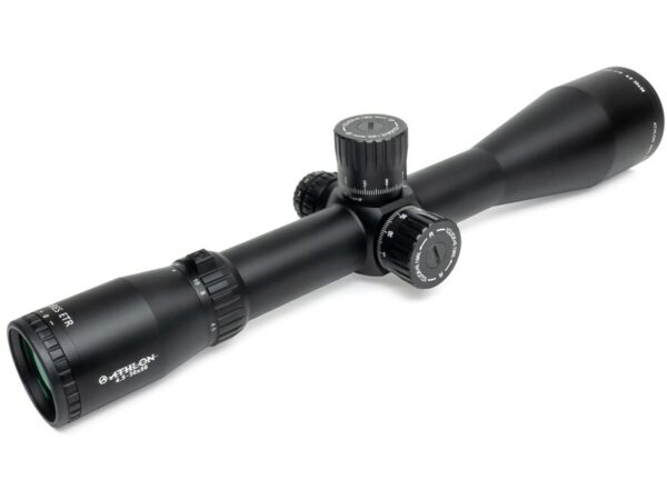 Athlon Optics Ares ETR Rifle Scope 34mm Tube 4.5-30x 56mm 1/10 Mil Adjustments First Focal Direct Dial Turret Side Focus Illuminated APRS6 MIL Reticle Matte For Sale