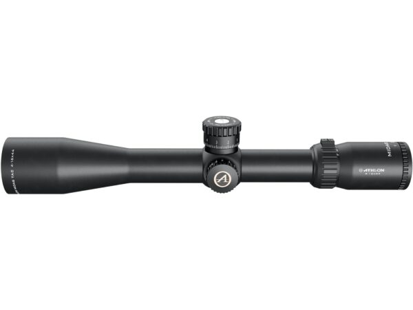 Athlon Optics Midas TAC Rifle Scope 30mm Tube 4-16x 50mm 1/10 MIL First Focal Side Focus APRS2 MIL Reticle Matte For Sale