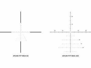 Athlon Optics Midas TAC Rifle Scope 30mm Tube 6-24x 50mm First Focal Side Focus APLR4 MOA Reticle Matte For Sale