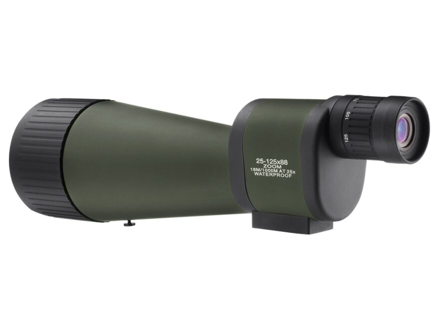 Barska Benchmark High Power Spotting Scope 25-125x 88mm Straight Body with Tripod and Soft Case Black For Sale