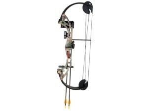 Bear Archery Warrior Youth Compound Bow Package Right Hand 24-29 lb 19-25″ Draw Length Reatlree APG Camo For Sale