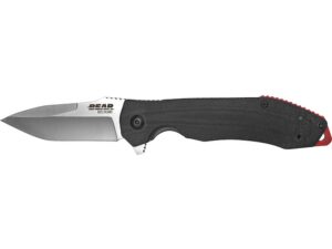 Bear & Son 122 Folding Knife 3.25″ Modified Tanto 440HC Satin Blade G10 Handle Black/Red For Sale