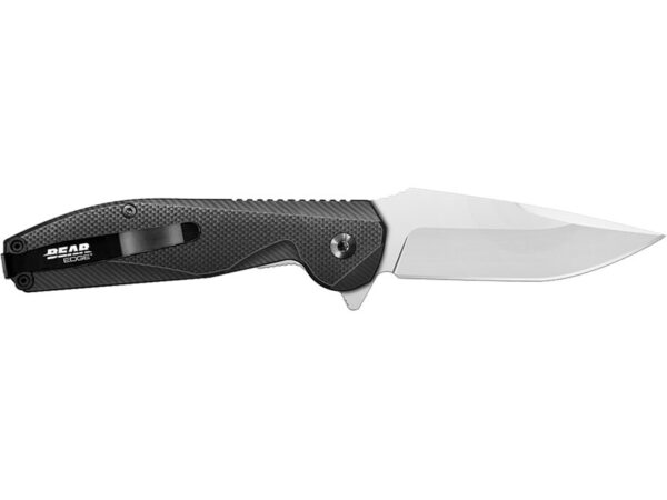 Bear & Son 61126 Folding Knife 3.375″ Drop Point 440HC Satin Blade G10 Handle Black For Sale