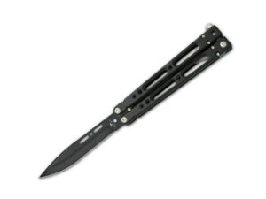 Bear & Son Bear Song IV Butterfly Folding Pocket Knife 5.375″ Drop Point 1095 Carbon Steel Blade Aluminum Handle For Sale