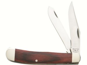 Bear & Son Trapper Folding Knife 3.75″ Clip and Spey Point 440HC Satin Blade Rosewood Handle For Sale