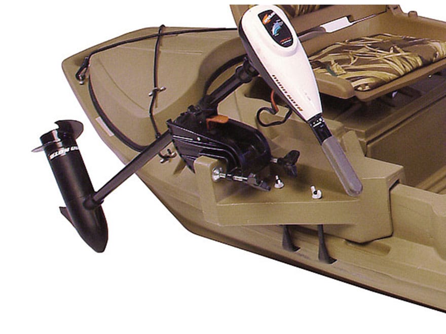 Beavertail Stealth 2000 Twin Gun 12′ Sneak Boat with Motor Mount, Seat and Blind Marsh Brown For Sale