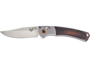 Benchmade 15085 Mini Crooked River Folding Knife 3.4″ Clip Point CPM-S30V Stainless Steel Blade Wood Handle For Sale