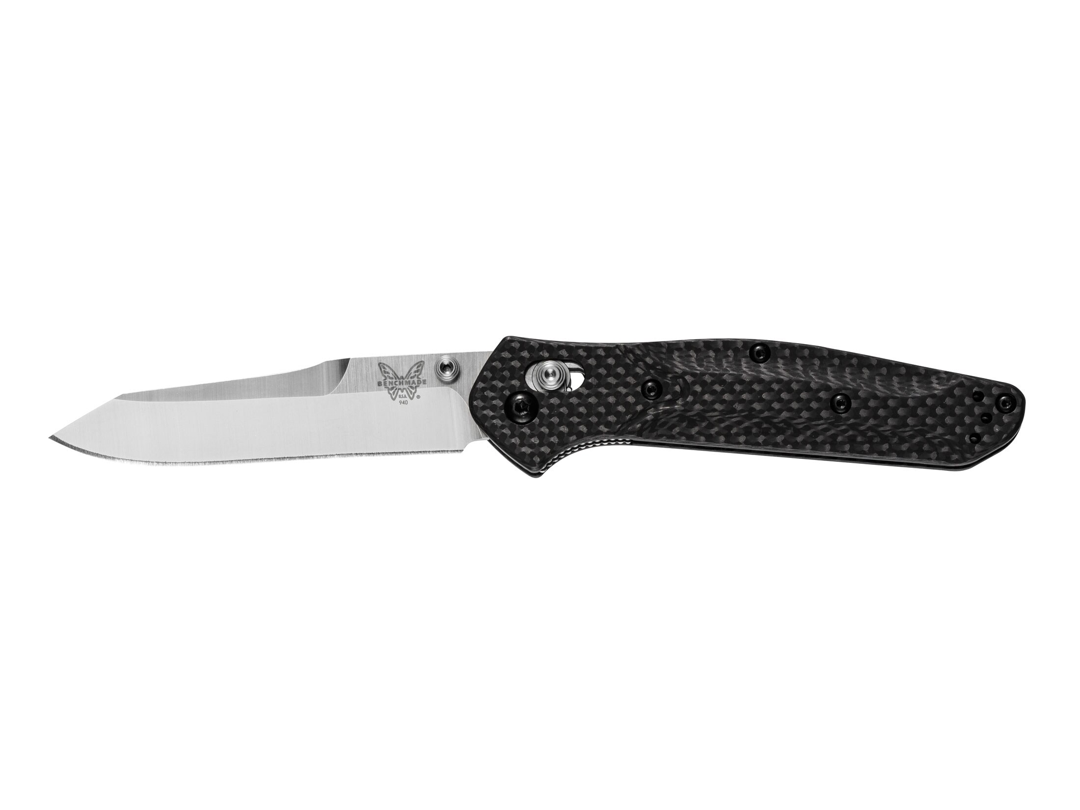 Benchmade 940-1 Osborne Folding Pocket Knife 3.4″ Reverse Tanto Point CPM-S90V Stainless Steel Blade Carbon Fiber Handle Black For Sale