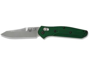 Benchmade 945 Mini Osborne Folding Knife 2.92″ Reverse Tanto CPM S30V Polished Stainless Blade 6061 T6 Aircraft Grade Aluminum Handle Green For Sale
