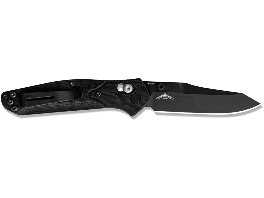 Benchmade 945BK-1 Mini Osborne Folding Knife 2.92″ Reverse Tanto CPM S30V Black Blade G-10 Handle Black/Blue For Sale