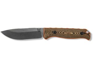 Benchmade Hunt 15002-1 Saddle Mountain Skinner Fixed Blade Knife 4.2″ Drop Point CPM-S90V Polished Stainless Blade G-10 Handle Orange For Sale