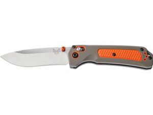Benchmade Hunt 15061 Grizzly Ridge Folding Knife 3.5″ Drop Point CPM-S30V Stainless Steel Blade Aluminum Handle Gray/Orange For Sale