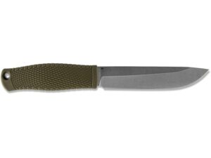 Benchmade Leuku Fixed Blade Knife 5.19″ Drop Point CPM 3-V High Carbon Satin Blade Santoprene Handle Ranger Green For Sale