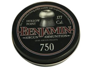 Benjamin Air Gun Pellets 177 Caliber 7.9 Grain Hollow Point Tin of 750 For Sale