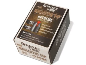 Benjamin eXTREME Air Gun Pellets 357 Caliber 145 Grain Nosler Ballistic Tip Box of 25 For Sale