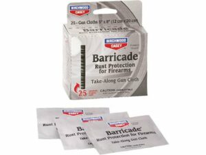Birchwood Casey Barricade Rust Protection Take-Alongs Gun Wipes Package of 25 For Sale