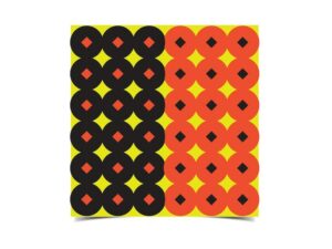 Birchwood Casey Shoot-N-C 1″ Target Pasters Orange and Black Package of 432 For Sale